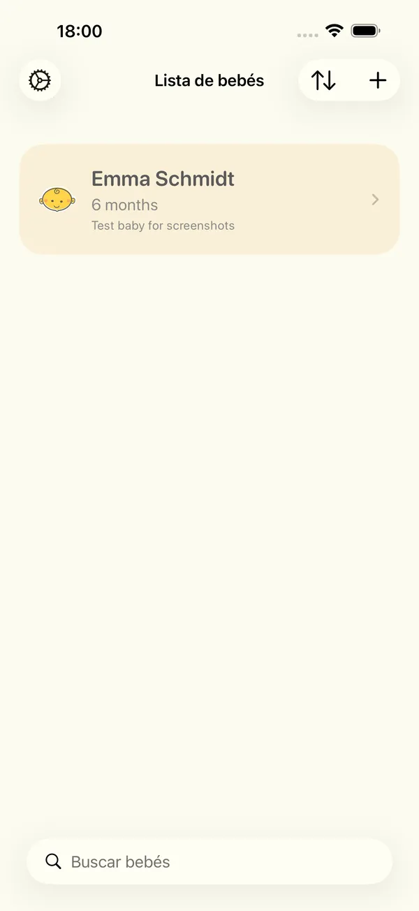 La lista de bebés con un bebé